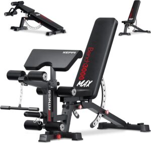 2. KeppiFitness Adjustable Weight Bench for Home Gym