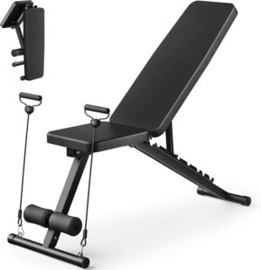 9. VUSIGN Adjustable Weight Bench for Home Gym